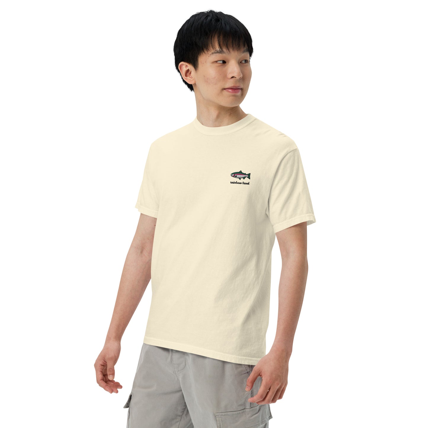 Rainbow Trout Heavyweight T-Shirt with Text