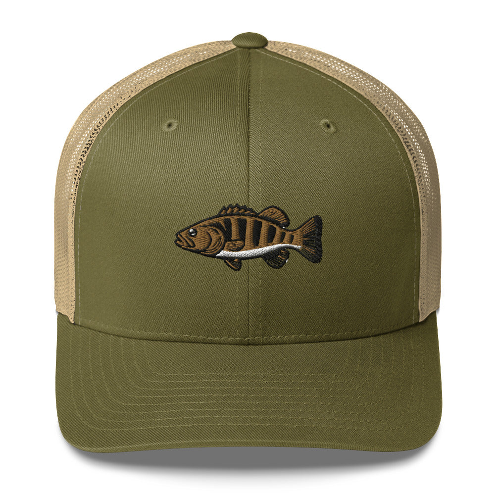 Small Mouth Bass Trucker Cap