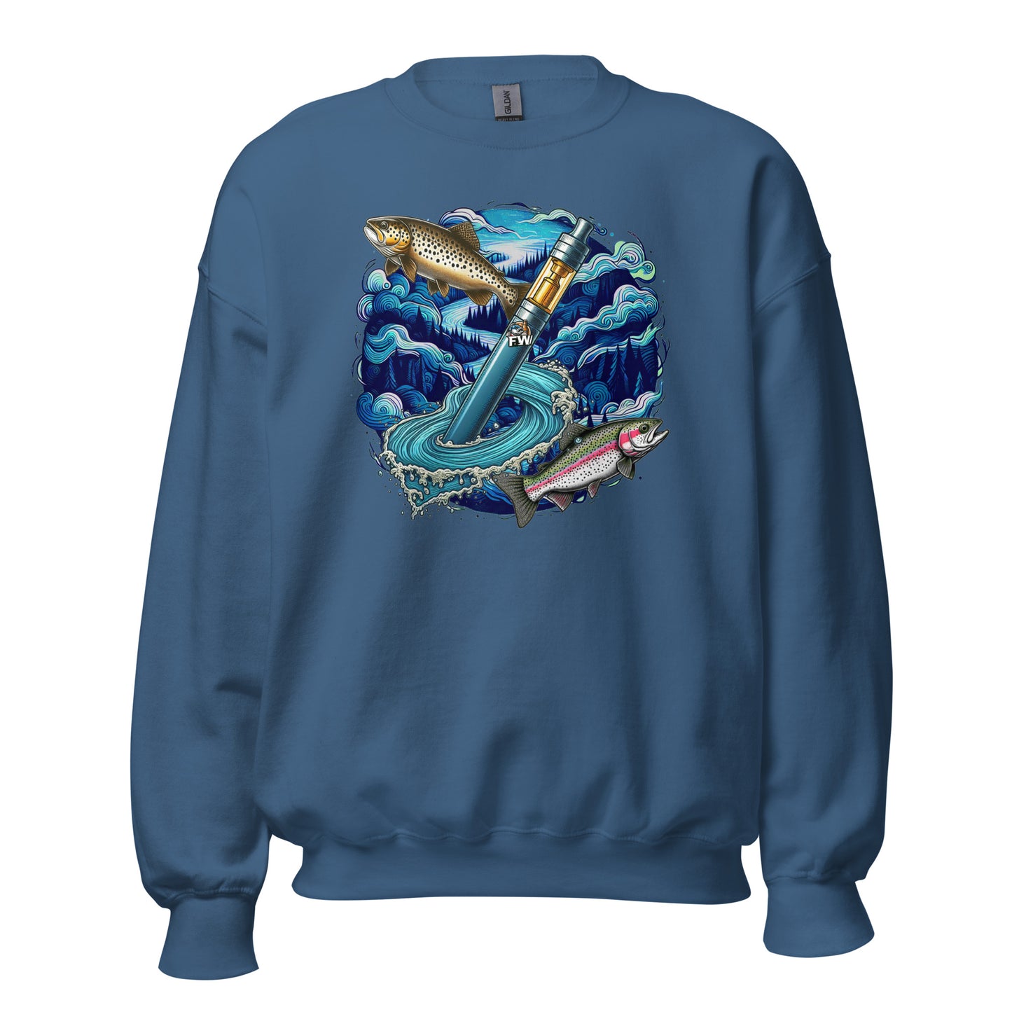 Fish Whistle River TROUT Sweatshirt