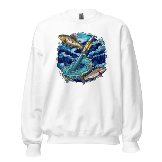 Fish Whistle River TROUT Sweatshirt