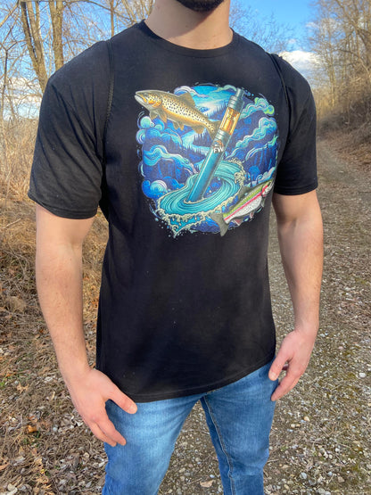 Fish Whistle River TROUT T-Shirt